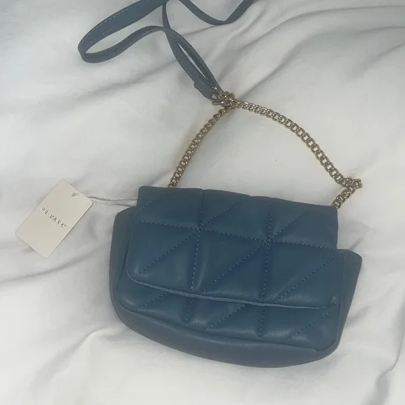 Primark Blue & Gold Quilted Purse - Picture 5 of 11